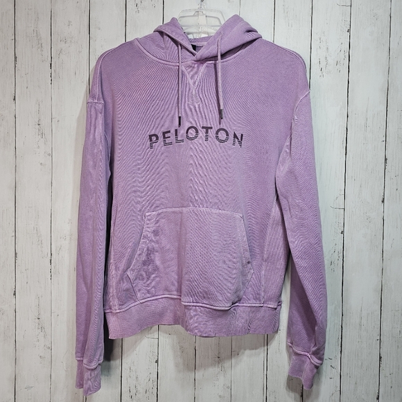 Peloton Brooklyn Hoodie Adult Size Small Pullover Sweatshirt Lavender Pocket. - Picture 1 of 9